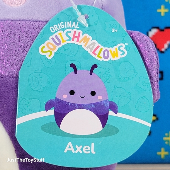Squishmallow Axel the Purple Beetle 7" UltraSoft Stuffed Animal Toy Plush NWT - Picture 5 of 6